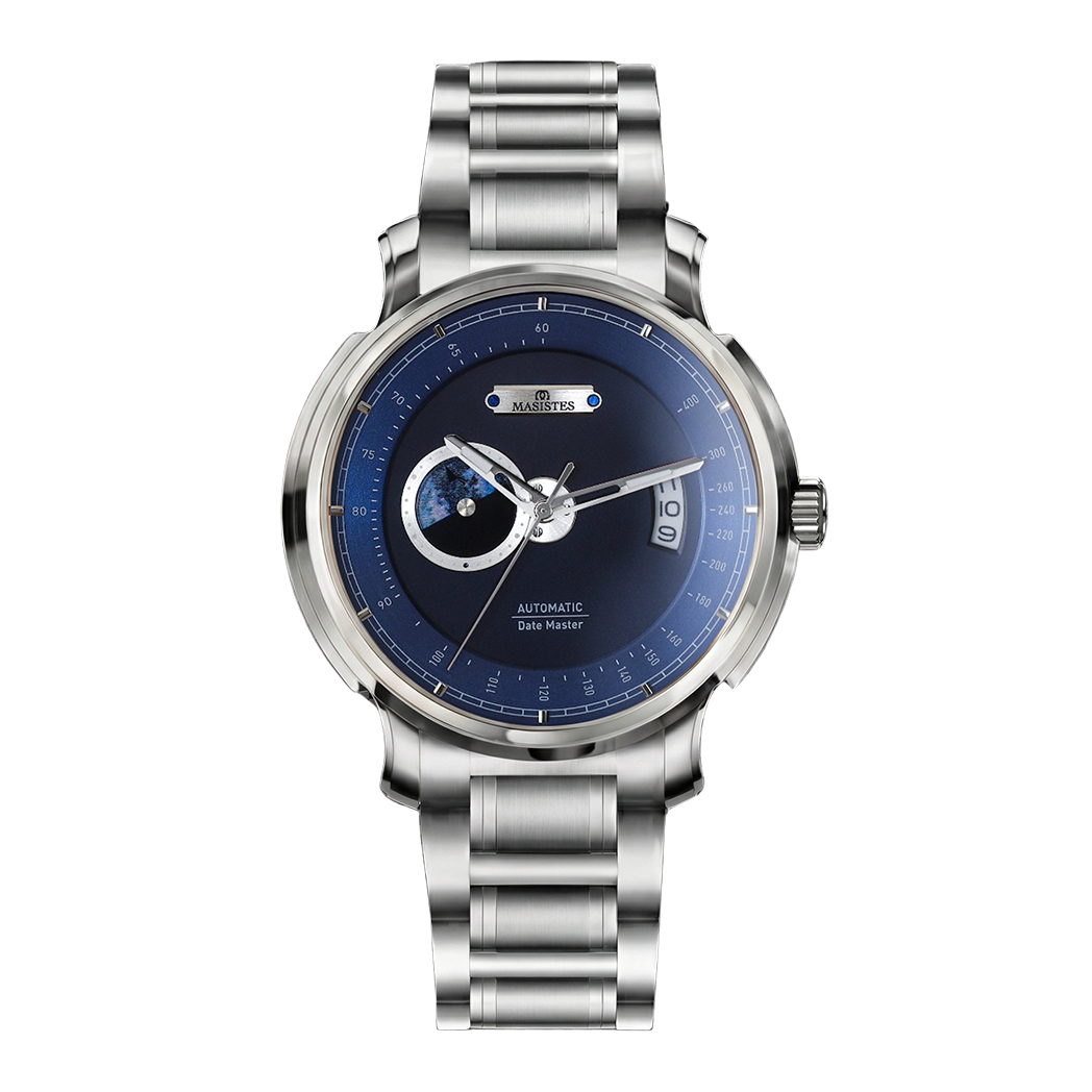 Masistes DATE-MASTER 42 mm – Automatic Men’s Watch – Japanese Movement – Silver