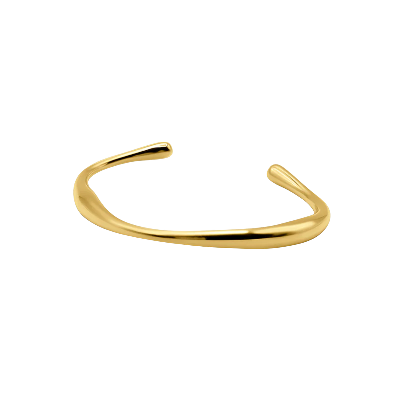 OVAL CUFF BRACELET GOLD-PLATED