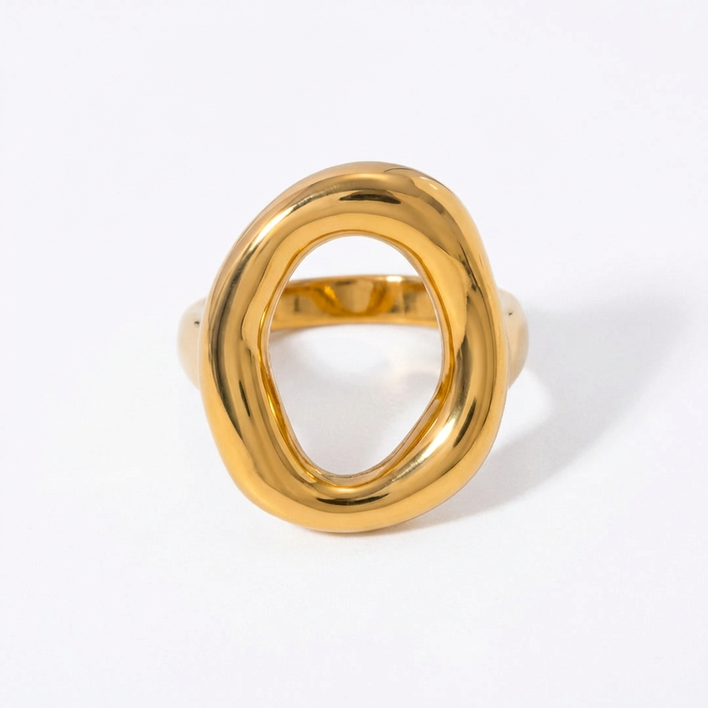 OVAL RING GOLD-PLATED