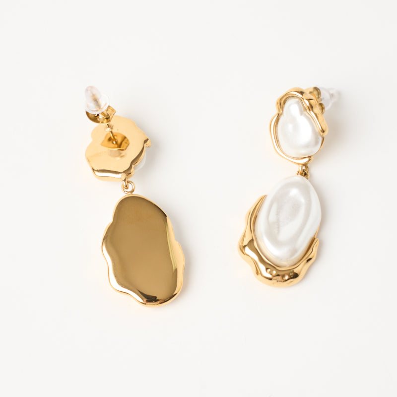PEARL DROP EARRINGS | GOLD PLATED