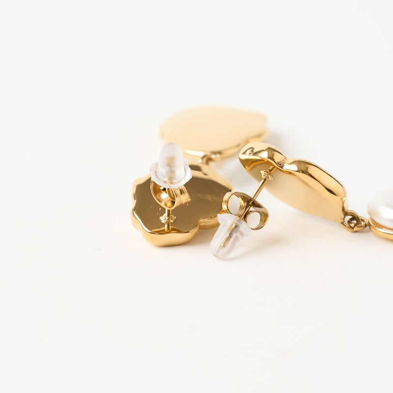 PEARL DROP EARRINGS | GOLD PLATED