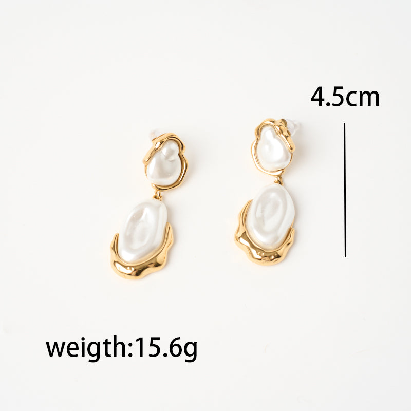 PEARL DROP EARRINGS | GOLD PLATED