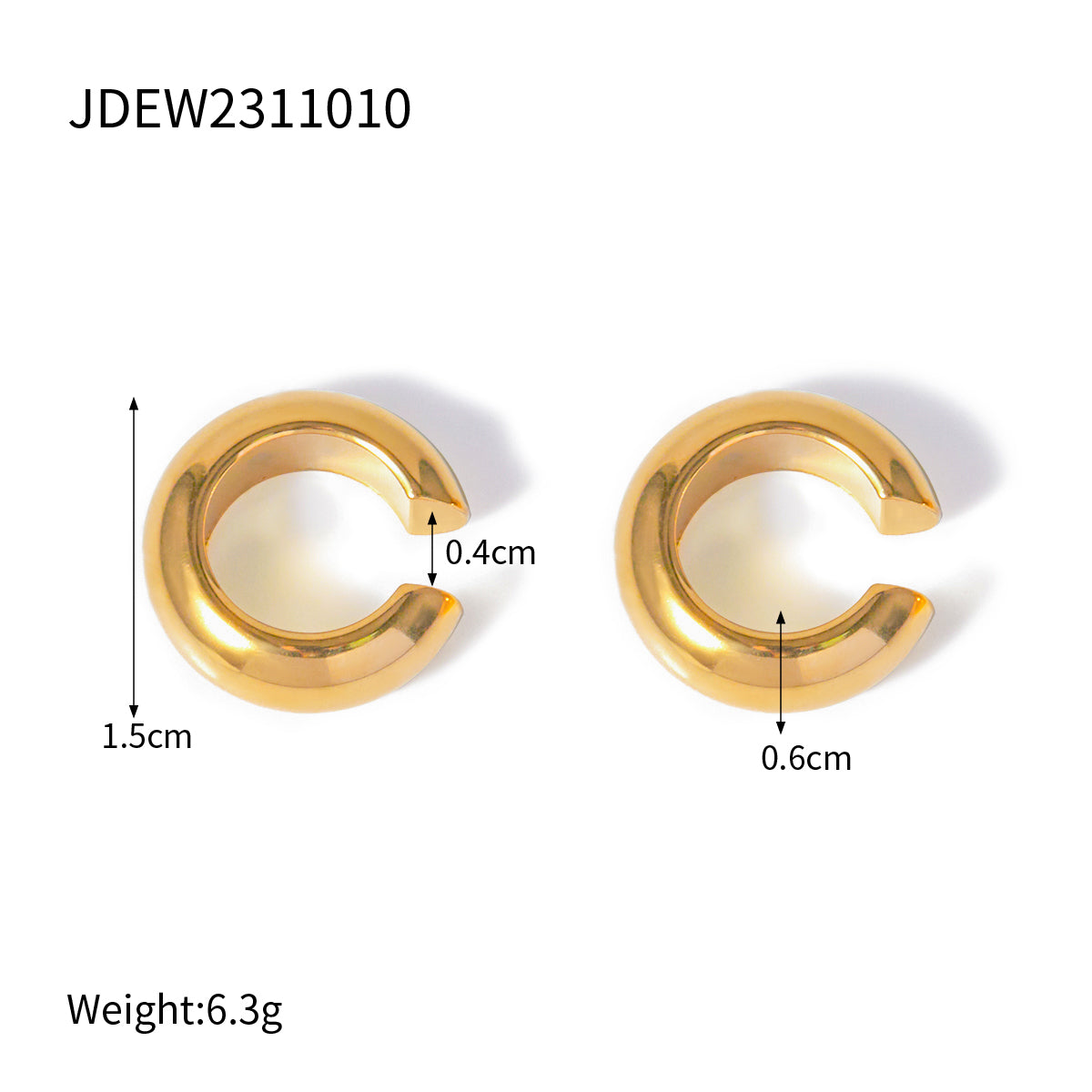SET STONE EARRINGS | GOLD PLATED