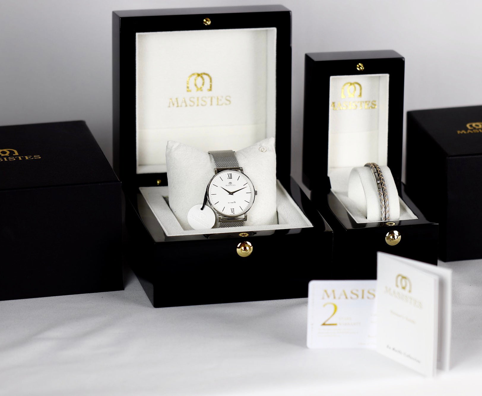 En Maille | 36MM | STEEL IN ROSE GOLD-LEATHER - MASISTES