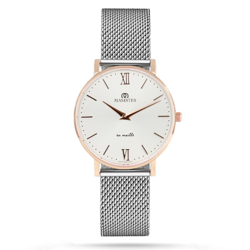 En Maille | 36MM | STEEL IN ROSE GOLD-MESH - MASISTES